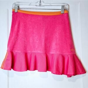 Adidas Originals Pink Ruffle Mini Skirt Y2K Sporty Size M